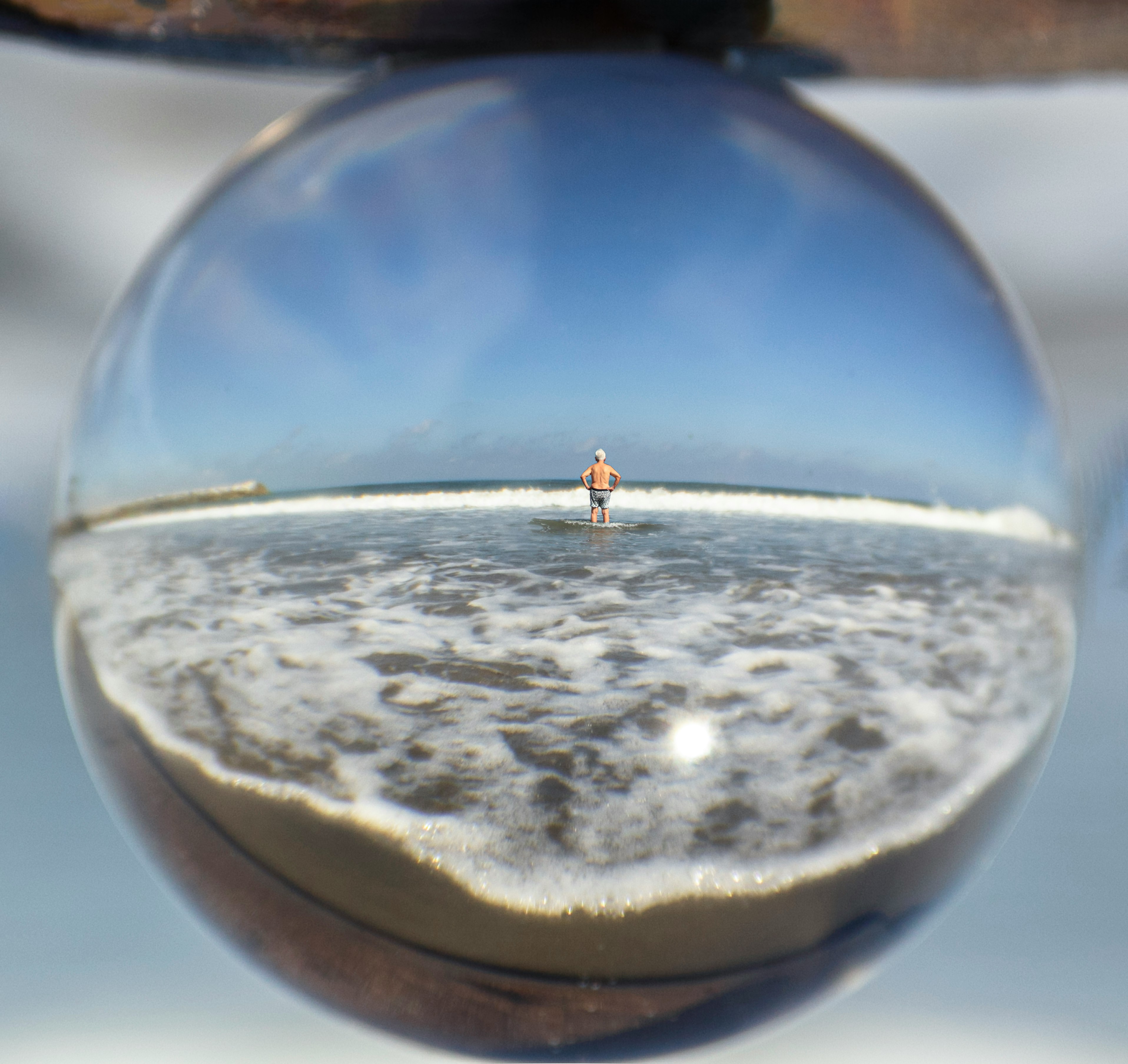 water drop on brown wooden table